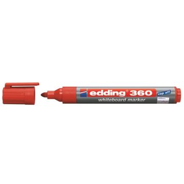   Tábla- és flipchart marker, 1,5-3 mm, kúpos, EDDING "360", piros