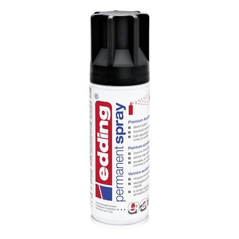 Akrilfesték spray, 200 ml, EDDING "5200", matt fekete
