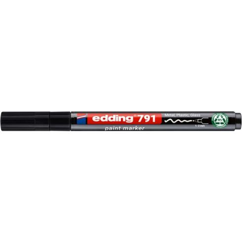 Lakkmarker, 1-2 mm, PCR, EDDING "791", fekete