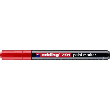 Lakkmarker, 1-2 mm, EDDING "791", piros