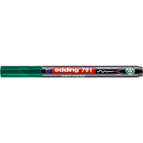 Lakkmarker, 1-2 mm, PCR, EDDING "791", zöld