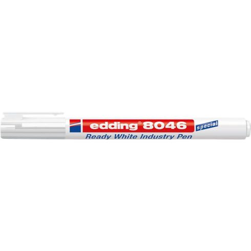 Alkoholos marker, 1-3 mm, kúpos, ipari, EDDING "8046", fehér