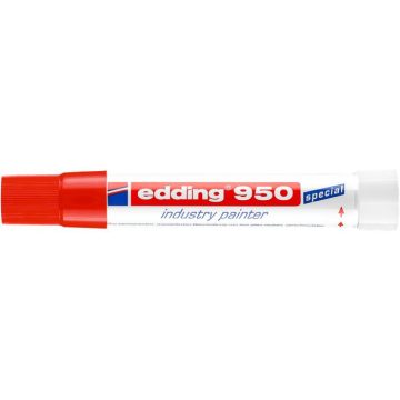   Jelölő marker, 10 mm, kúpos, EDDING "950", piros