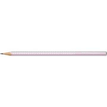   Grafitceruza, B, háromszögletű, FABER-CASTELL "Sparkle", metál rózsaszín