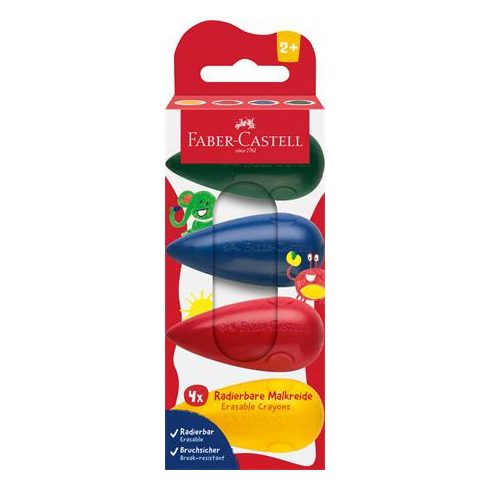 Zsírkréta készlet, FABER-CASTELL "Marok", 4 különböző szín