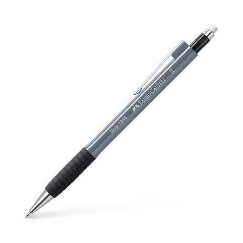 Nyomósirón, 0,5 mm, FABER-CASTELL "Grip 1345", kőszürke