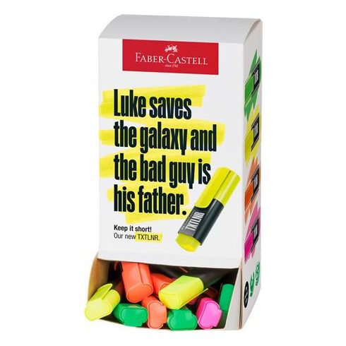 Szövegkiemelő display, mini, FABER-CASTELL "TXTLNR", neon színek