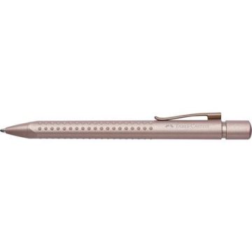   Golyóstoll, 0,5 mm, nyomógombos, rózsaszín tolltest, FABER-CASTELL "Grip 2010-M", kék