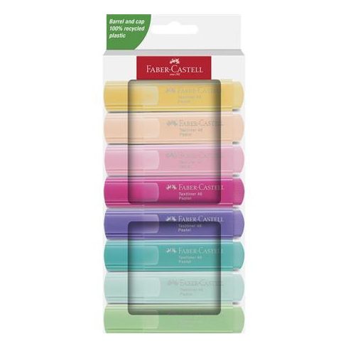 Szövegkiemelő készlet, 1-5 mm, FABER-CASTELL "1546 Pastel", 8 különböző szín