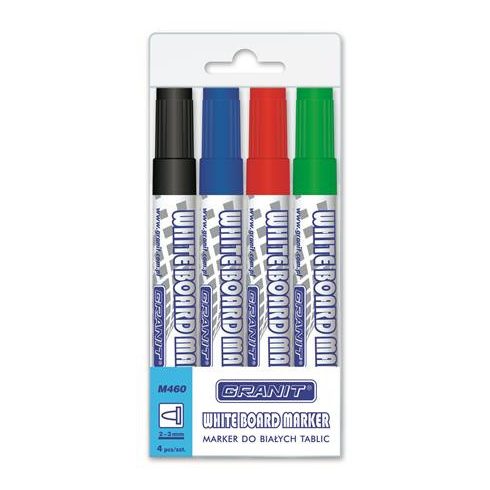Táblamarker készlet, 2-3 mm, kúpos, GRANIT "M460", 4 különböző szín