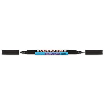   Alkoholos marker, CD/DVD, 0,4/1,5-2,5 mm, kúpos, kétvégű, GRANIT "Piccolo M830", fekete