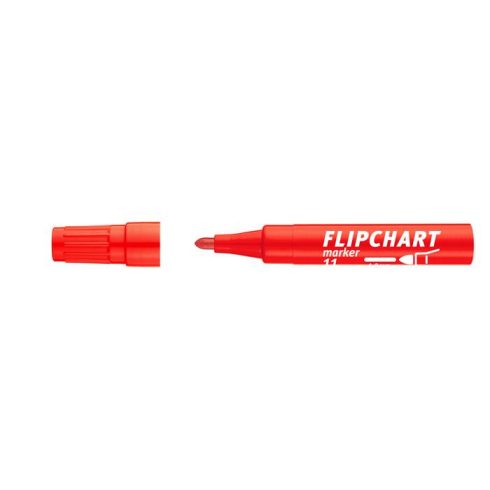 Flipchart marker, 1-3 mm, kúpos, ICO "Artip 11", piros