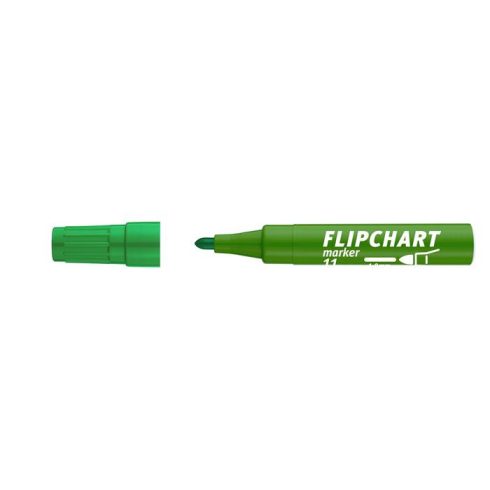 Flipchart marker, 1-3 mm, kúpos, ICO "Artip 11", zöld