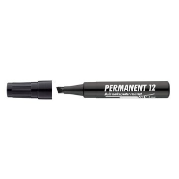   Alkoholos marker, 1-4 mm, vágott, ICO "Permanent 12", fekete