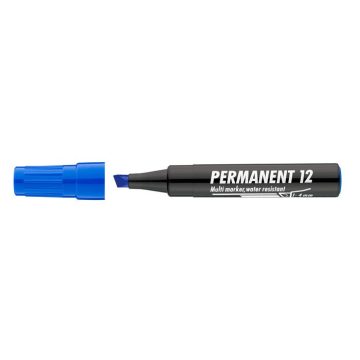   Alkoholos marker, 1-4 mm, vágott, ICO "Permanent 12", kék