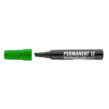   Alkoholos marker, 1-4 mm, vágott, ICO "Permanent 12", zöld