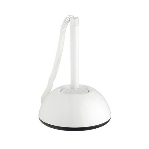 Ügyféltoll, 0,8 mm, fehér tolltest, ICO "Lux", kék