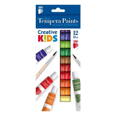 Tempera készlet, 12 darabos, ICO "Creative Kids"