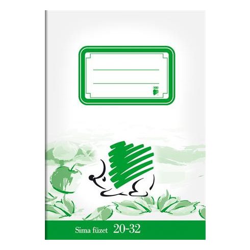 Füzet, tűzött, A5, sima, 32 lap, ICO "Süni", "20-32"
