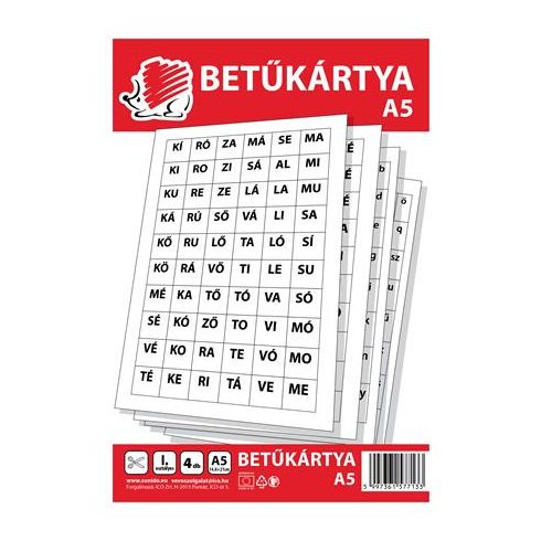 Betűkártya, A5, ICO "Süni"