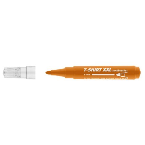 Textilmarker, 1-3 mm, kúpos, ICO "XXL T-Shirt", barna
