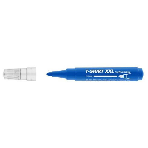 Textilmarker, 1-3 mm, kúpos, ICO "XXL T-Shirt", kék
