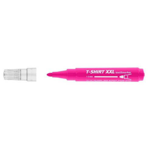 Textilmarker, 1-3 mm, kúpos, ICO "XXL T-Shirt", rózsaszín