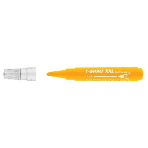 Textilmarker, 1-3 mm, kúpos, ICO "XXL T-Shirt", sárga
