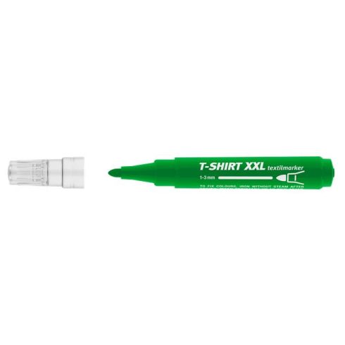 Textilmarker, 1-3 mm, kúpos, ICO "XXL T-Shirt", zöld