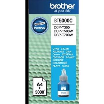   BT5000C Tinta DCP T-300, 500W, 700W nyomtatókhoz, BROTHER, cián, 5k