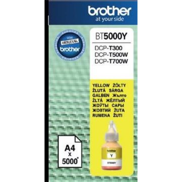   BT5000Y Tinta DCP T-300, 500W, 700W nyomtatókhoz, BROTHER, sárga, 5k