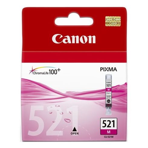 CLI-521M Tintapatron Pixma iP3600, 4600, MP540 nyomtatókhoz, CANON, magenta, 9ml