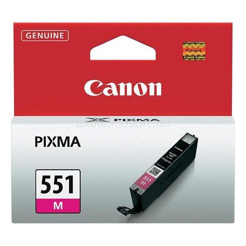 CLI-551M Tintapatron Pixma iP7250, MG5450 nyomtatókhoz, CANON, magenta, 7ml