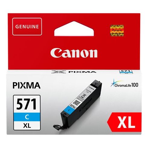 CLI-571CXL Tintapatron Pixma MG5750, 6850,7750 nyomtatókhoz, CANON, cián, 11 ml