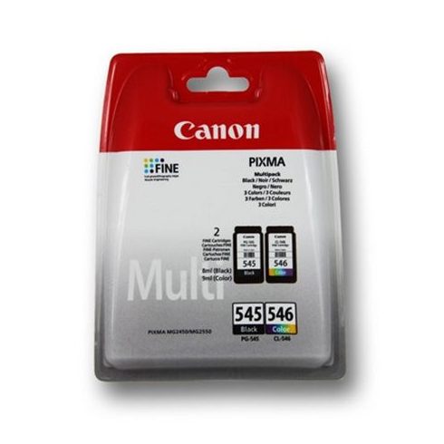 PG-545/CL-546 Tintapatron multipack Pixma MG2450, MG2550 nyomtatókhoz, CANON, fekete, színes, 2*180 oldal