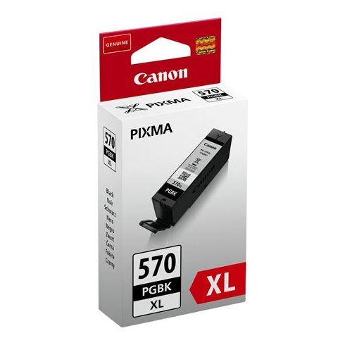 PGI-570BXL Tintapatron Pixma MG5750, 6850, 7750 nyomtatókhoz, CANON, fekete, 22 ml