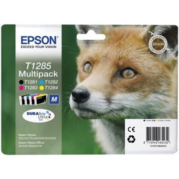  T12854010 Tintapatron multipack Stylus S22, SX125 nyomtatókhoz, EPSON, b+c+m+y, 16,4ml