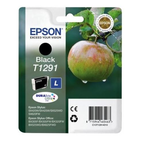 T12914012 Tintapatron Stylus SX420W, SX425W, SX525WD nyomtatókhoz, EPSON, fekete, 11,2ml