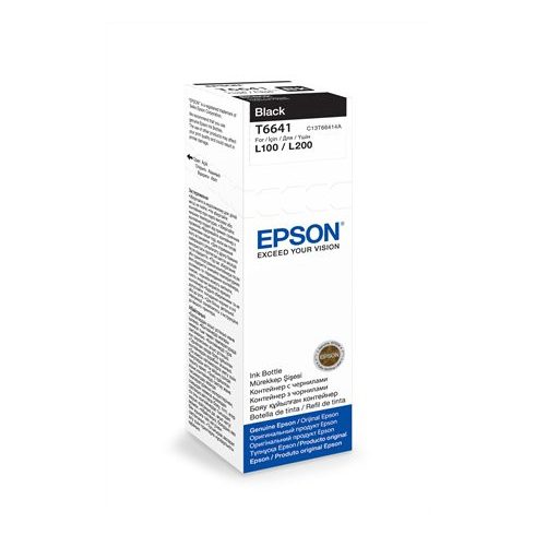 T66414A10 Tinta L100, 200mfp nyomtatókhoz, EPSON, fekete, 70ml