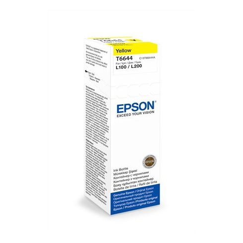 T66444A10 Tinta, L100, 200mfp nyomtatókhoz, EPSON, sárga, 70ml