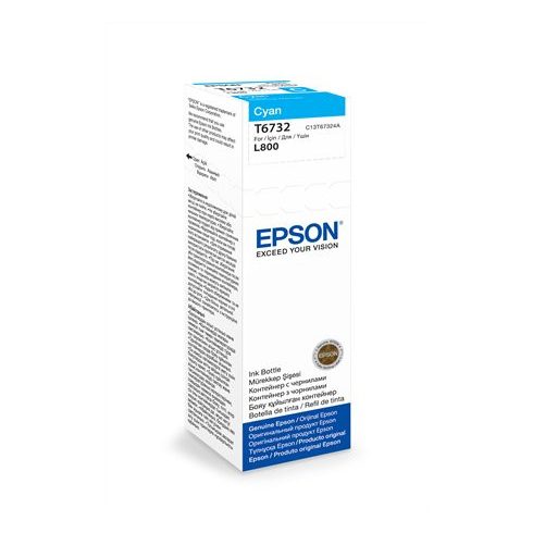 T67324A10 Tinta L800 nyomtatóhoz, EPSON, cián, 70ml