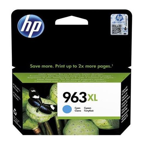 3JA27AE Tintapatron OfficeJet Pro 9010, 9020 nyomtatókhoz, HP 963XL, cián, 1600 oldal