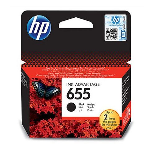 CZ109E Tintapatron Deskjet Ink Advantage 3520 sor nyomtatókhoz, HP 655, fekete, 550 oldal