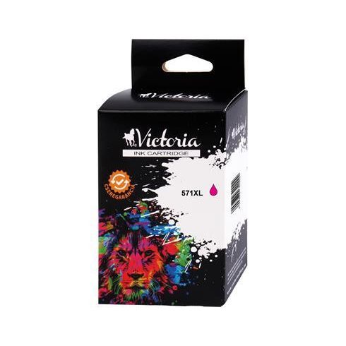 CLI-571MXL Tintapatron Pixma MG5750, 6850,7750 nyomtatókhoz, VICTORIA TECHNOLOGY, magenta, 11 ml
