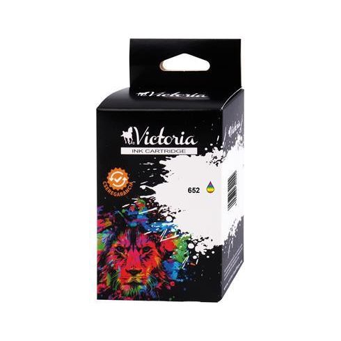 F6V24AE Tintapatron Deskjet Ink Advantage 1115 sor nyomtatókhoz, VICTORIA TECHNOLOGY 652, színes, 9ml