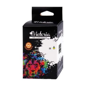   C9352CE Tintapatron DeskJet 3920, 3940, D2300 nyomtatókhoz, VICTORIA TECHNOLOGY 22xl, színes, 12ml