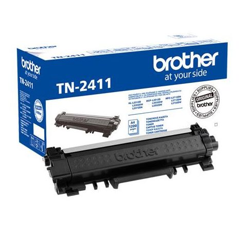 TN2411 Lézertoner MFC-L2712DN, MFCL2712DW, MFCL2732DW nyomtatókhoz, BROTHER, fekete, 1,2k