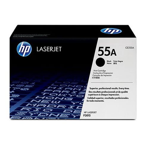 CE255A Lézertoner LaserJet P3015 nyomtatóhoz, HP 55A, fekete, 6k