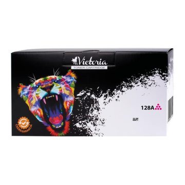   CE323A Lézertoner Color LaserJet Pro CM1415, CP1525N nyomtatókhoz, VICTORIA TECHNOLOGY 128A, magenta, 1,3k