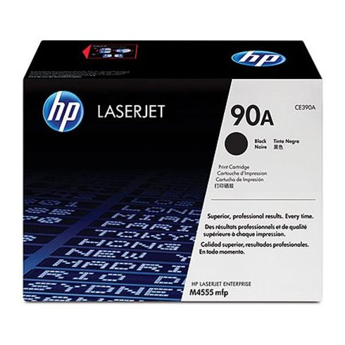 CE390A Lézertoner LaserJet M4555MFP nyomtatóhoz, HP 90A, fekete, 10k